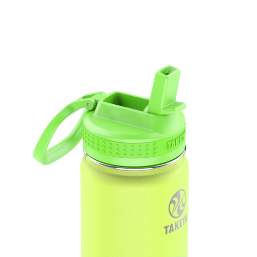 Actives Kids Glow In The Dark Water Bottle With Straw Lid