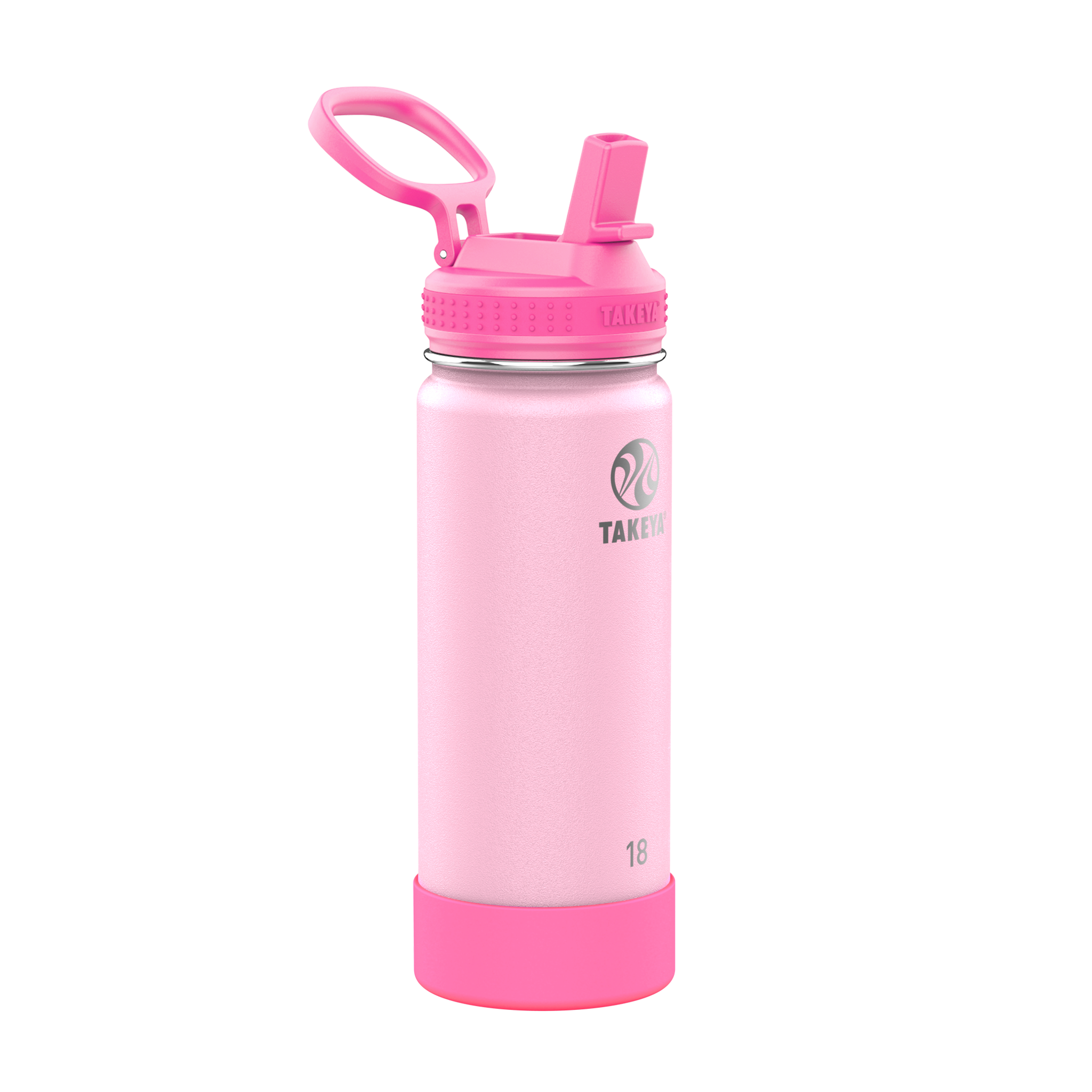 Actives Kids Glow In The Dark Water Bottle With Straw Lid