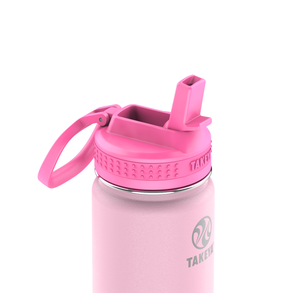 Actives Kids Glow In The Dark Water Bottle With Straw Lid