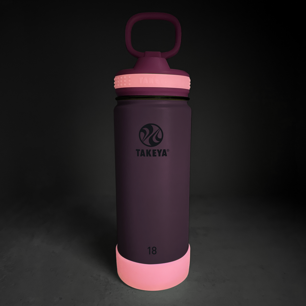 Actives Kids Glow In The Dark Water Bottle With Straw Lid