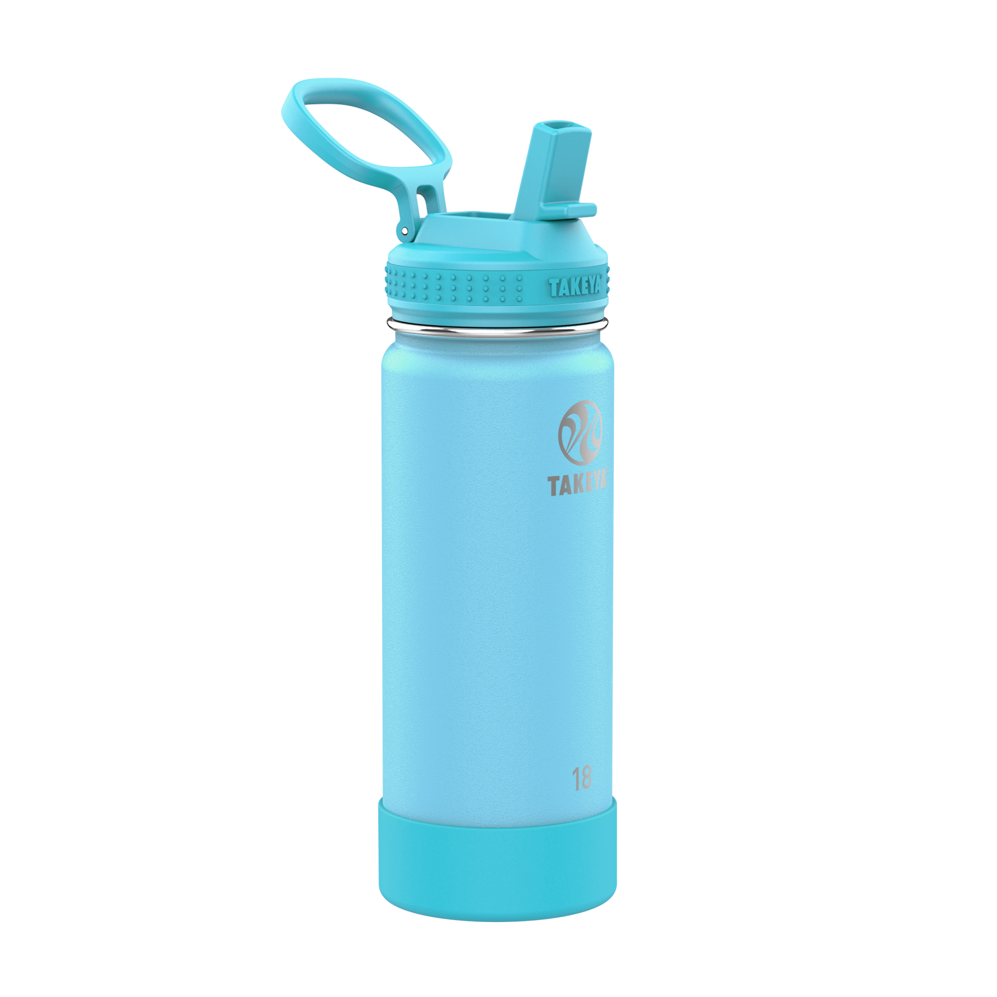 Actives Kids Glow In The Dark Water Bottle With Straw Lid