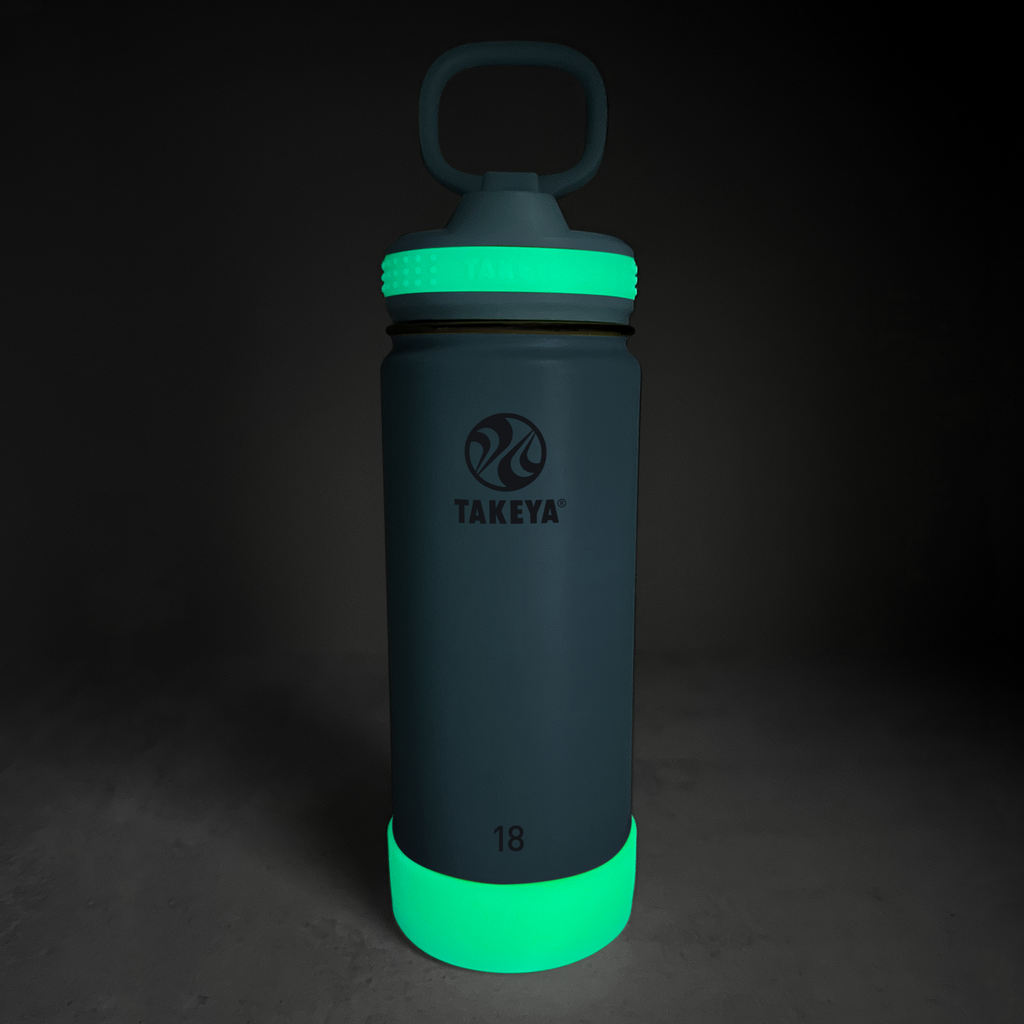 Actives Kids Glow In The Dark Water Bottle With Straw Lid