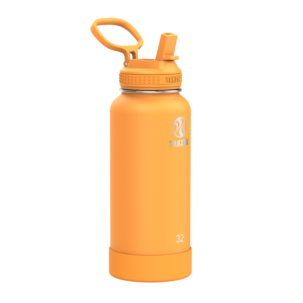 Actives Water Bottle With Straw Lid