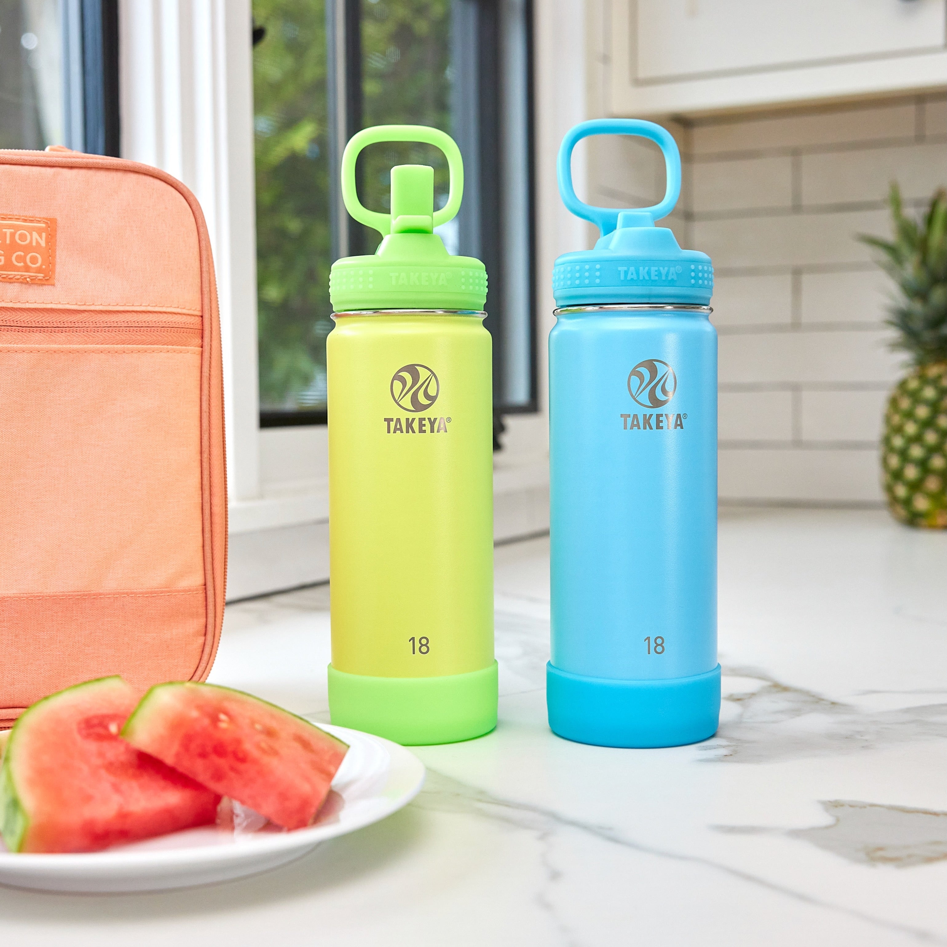 Actives Kids Glow In The Dark Water Bottle With Straw Lid