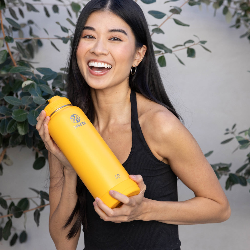 Actives Water Bottle With Straw Lid