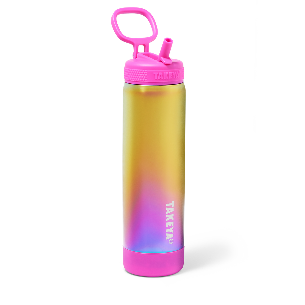 Aurora Water Bottle With Straw Lid