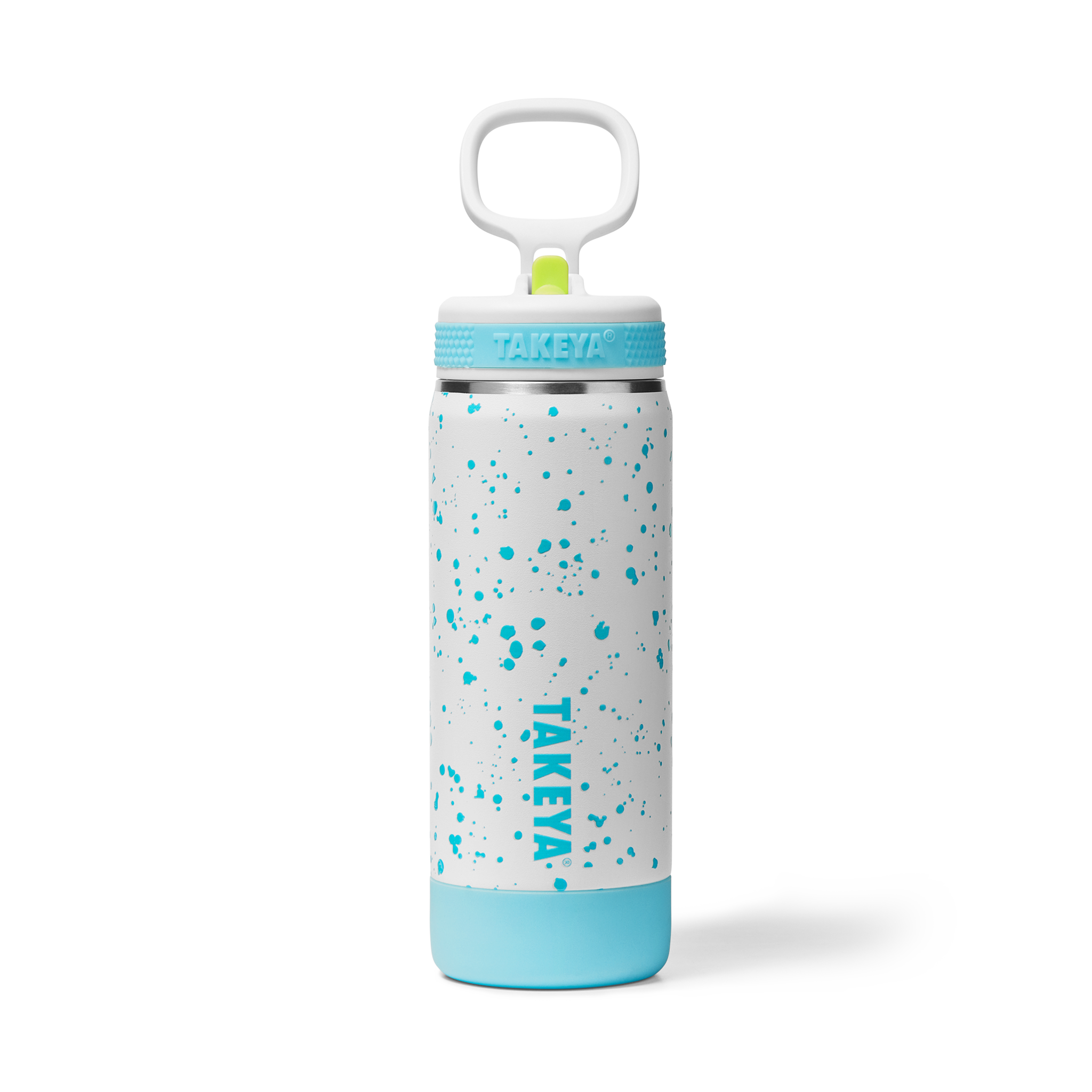 Glow In The Dark Sport Kids Water Bottle Confetti With Straw Lid