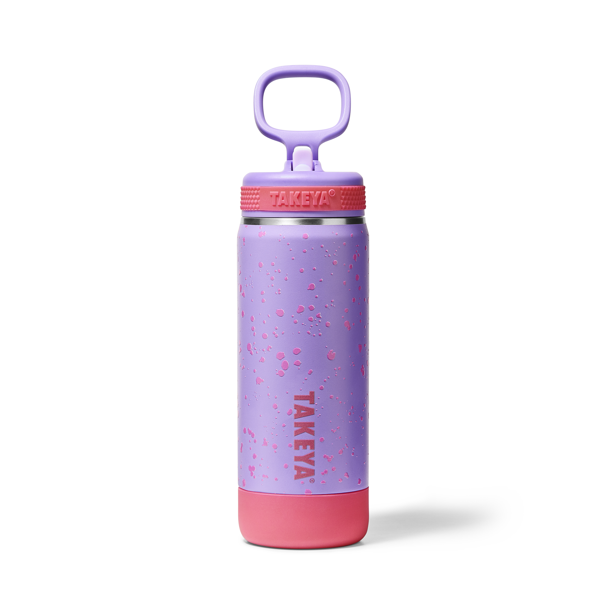 Glow In The Dark Sport Kids Water Bottle Confetti With Straw Lid