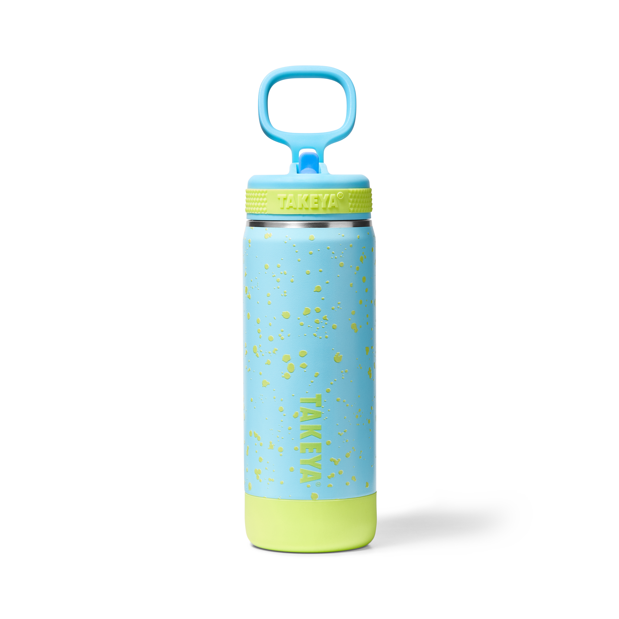 Glow In The Dark Sport Kids Water Bottle Confetti With Straw Lid
