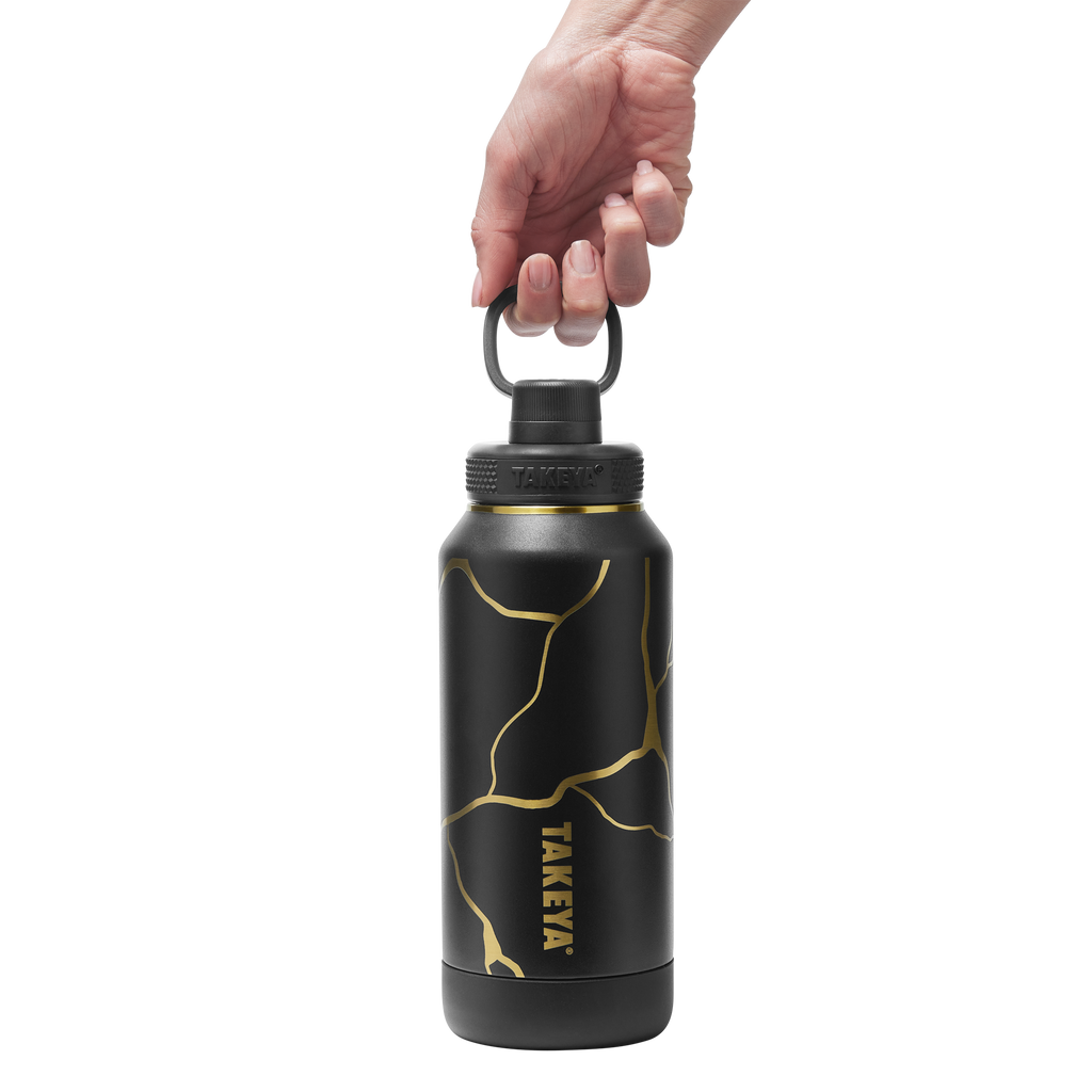 Kintsugi Water Bottle with Spout Lid