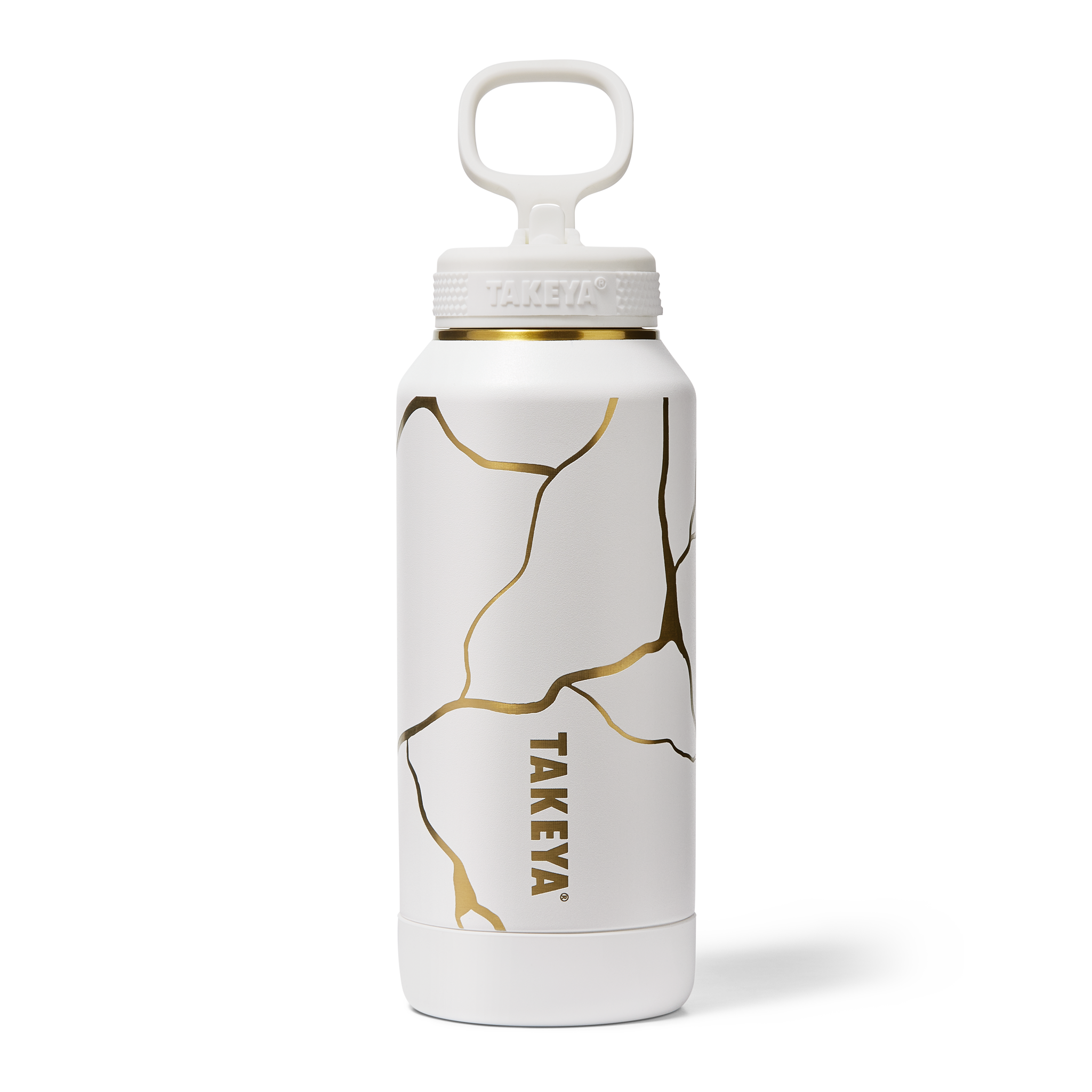 Kintsugi Water Bottle with Straw Lid