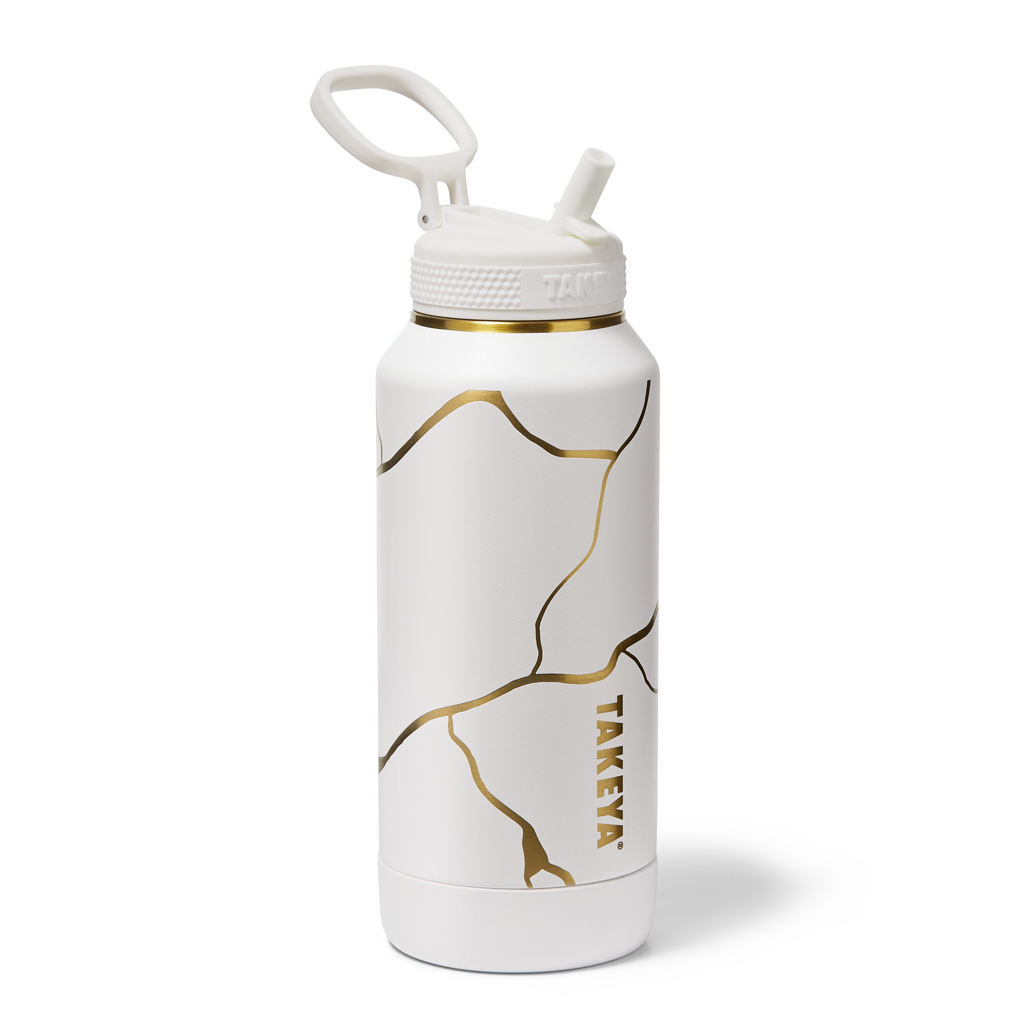 Kintsugi Water Bottle with Straw Lid