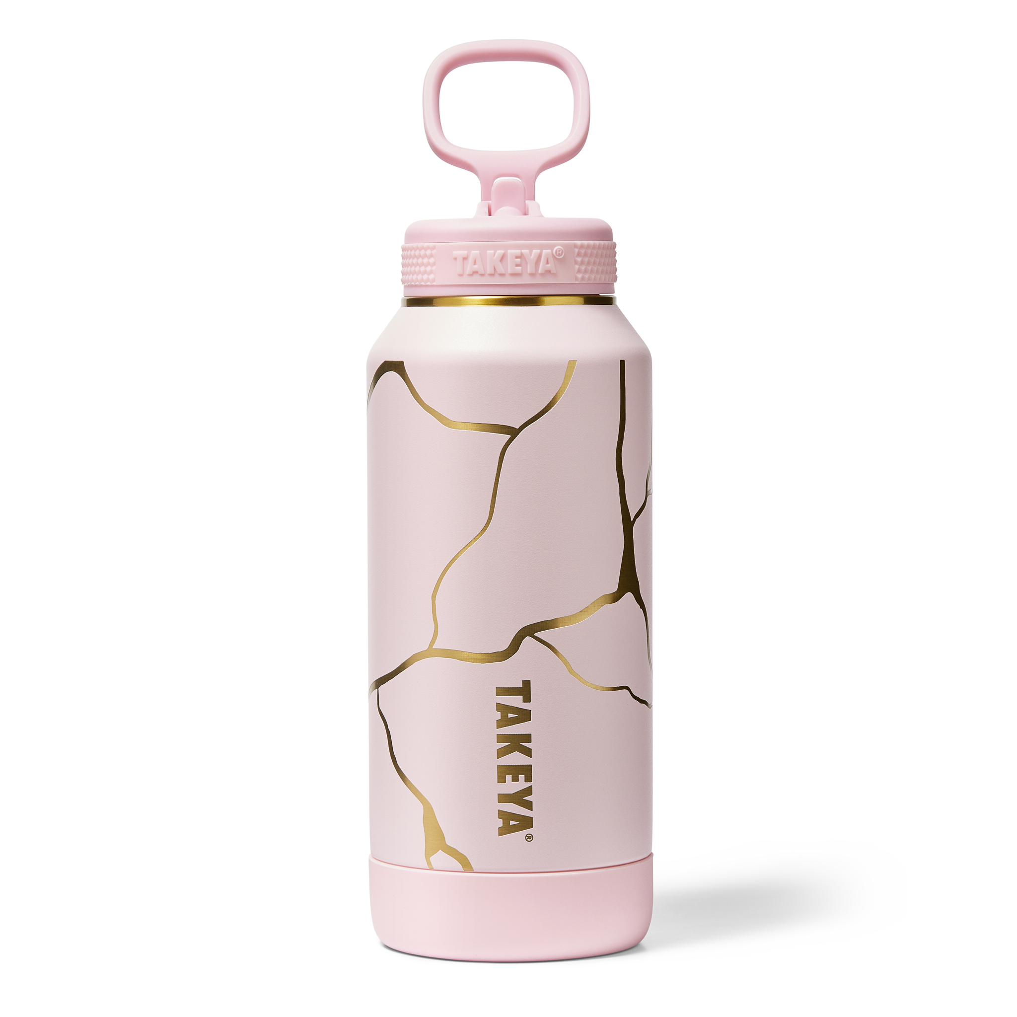 Kintsugi Water Bottle with Straw Lid
