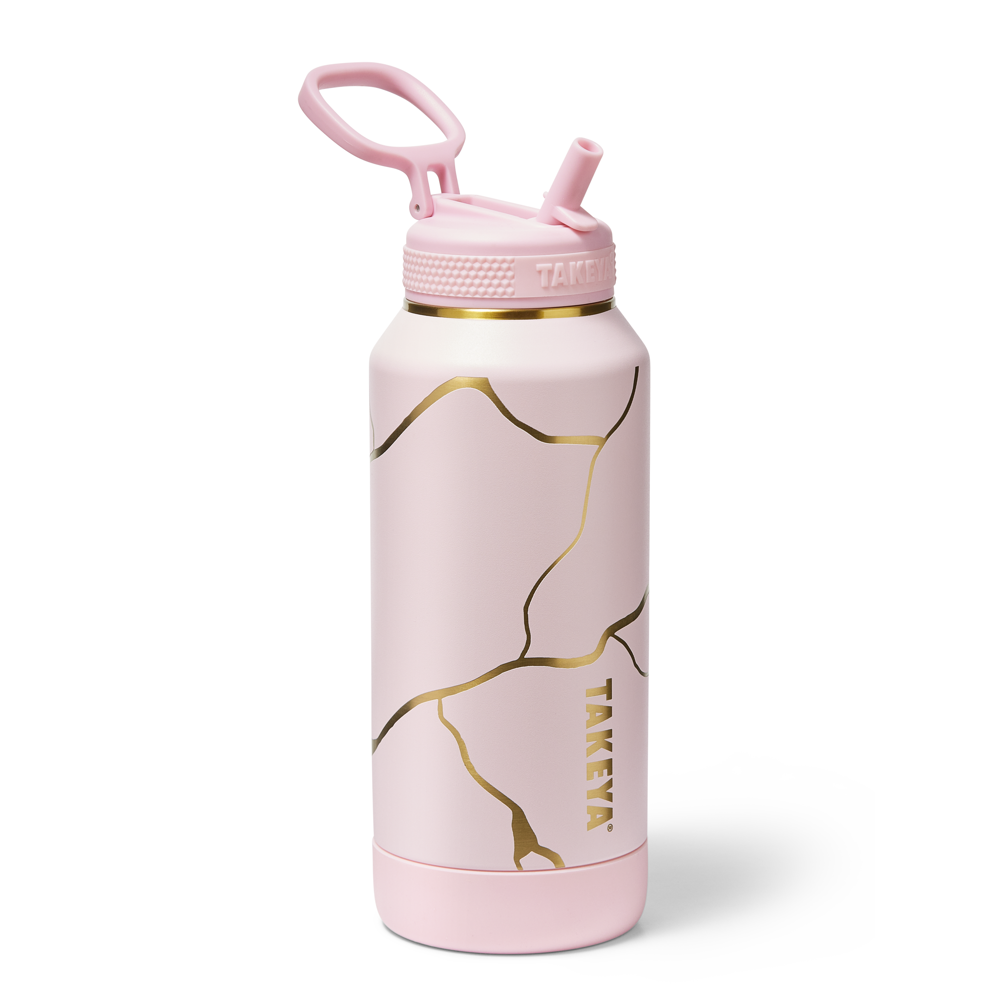 Kintsugi Water Bottle with Straw Lid