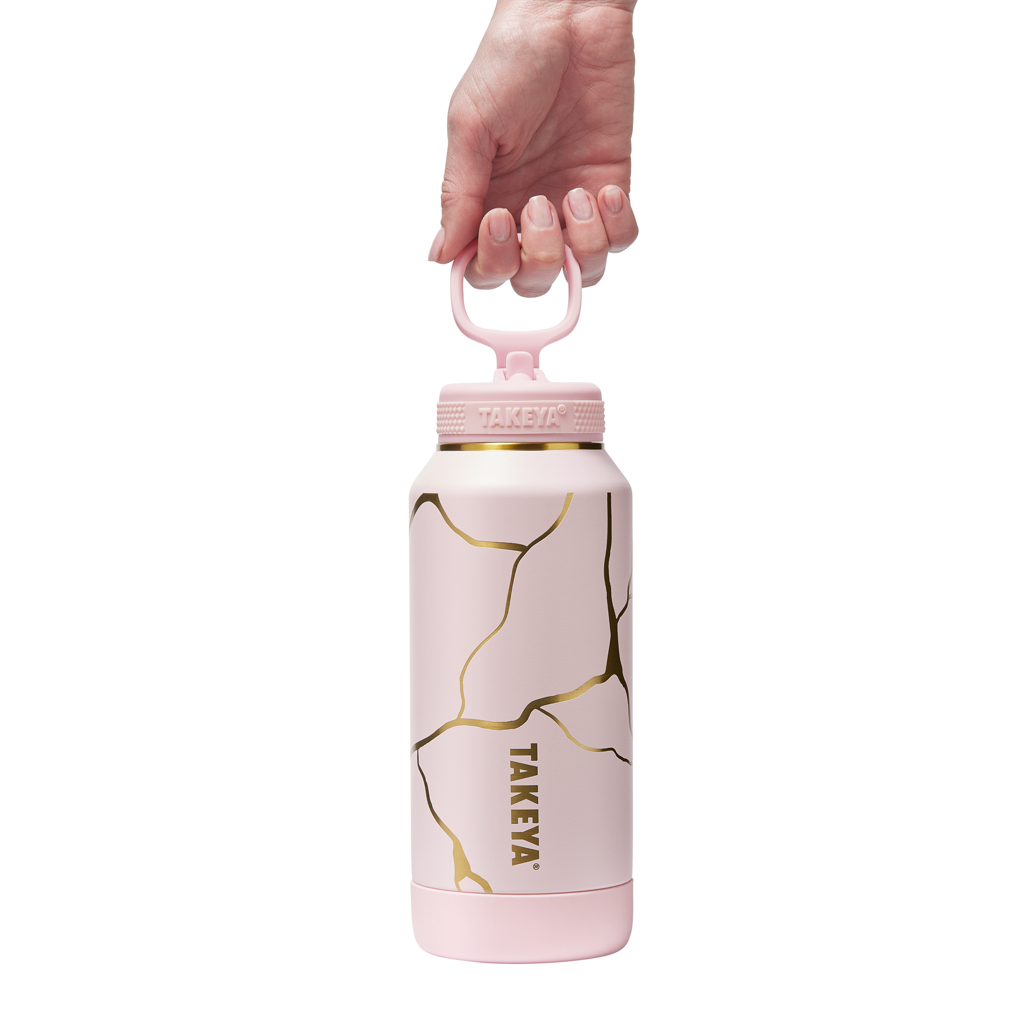 Kintsugi Water Bottle with Straw Lid