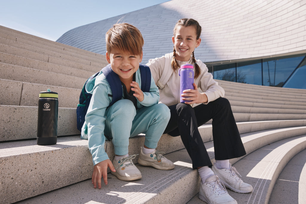 Kids Sport Water Bottle With Straw Lid
