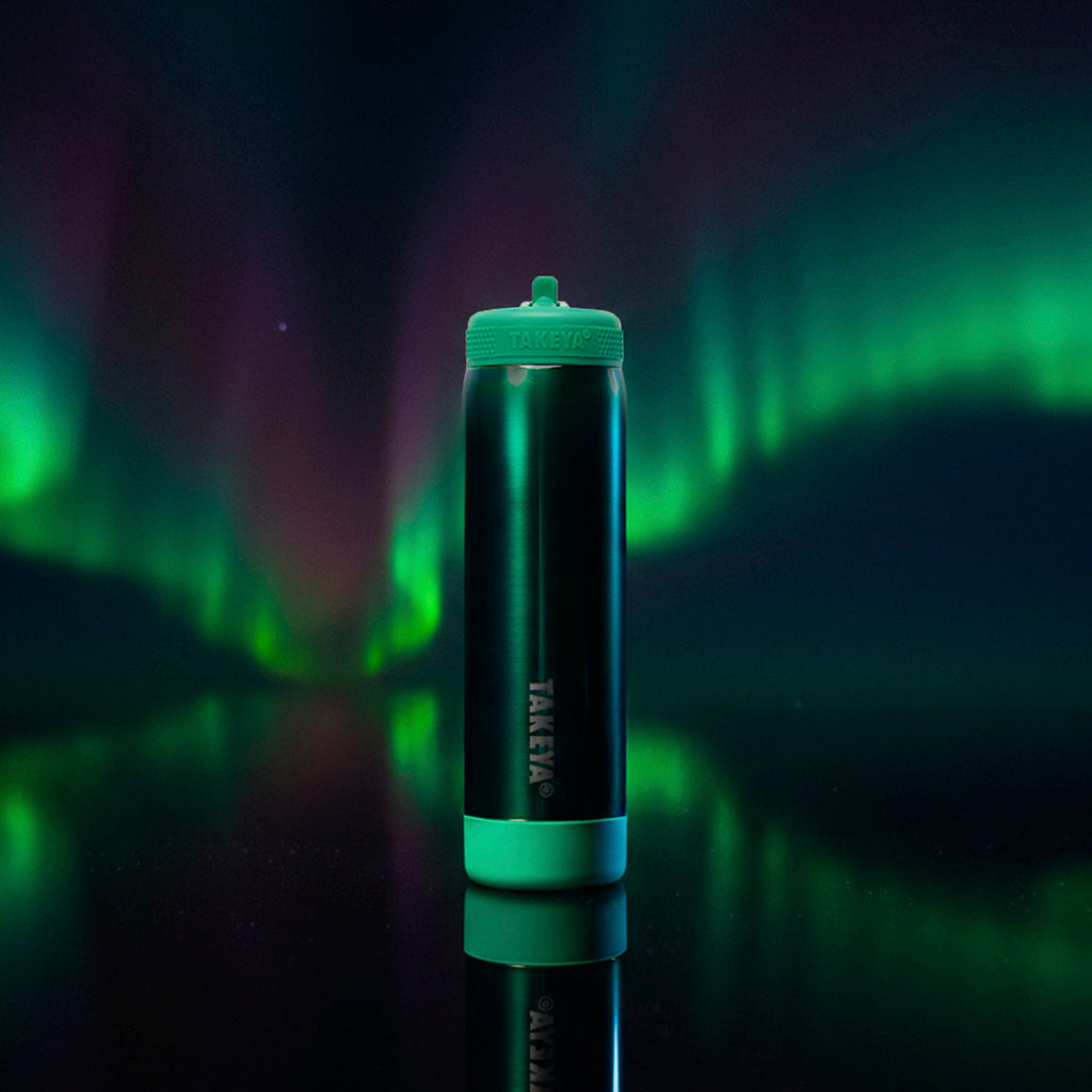 Aurora Water Bottle With Straw Lid