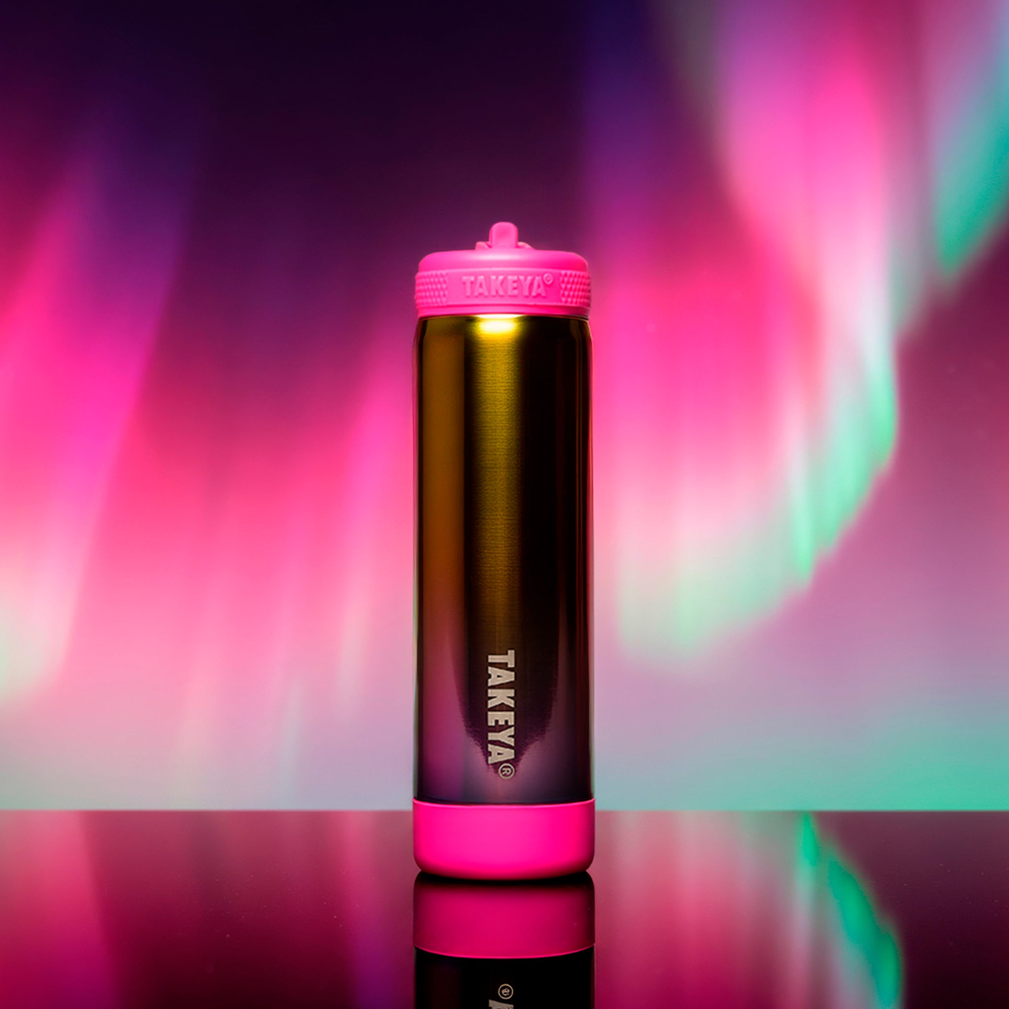 Aurora Water Bottle With Straw Lid
